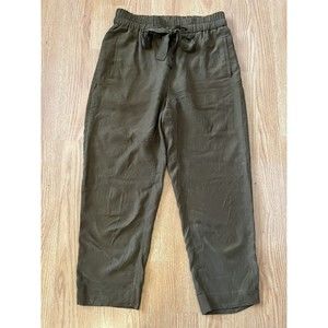 & Other Stories Olive Green Baggy Tie Front Pants Size 6